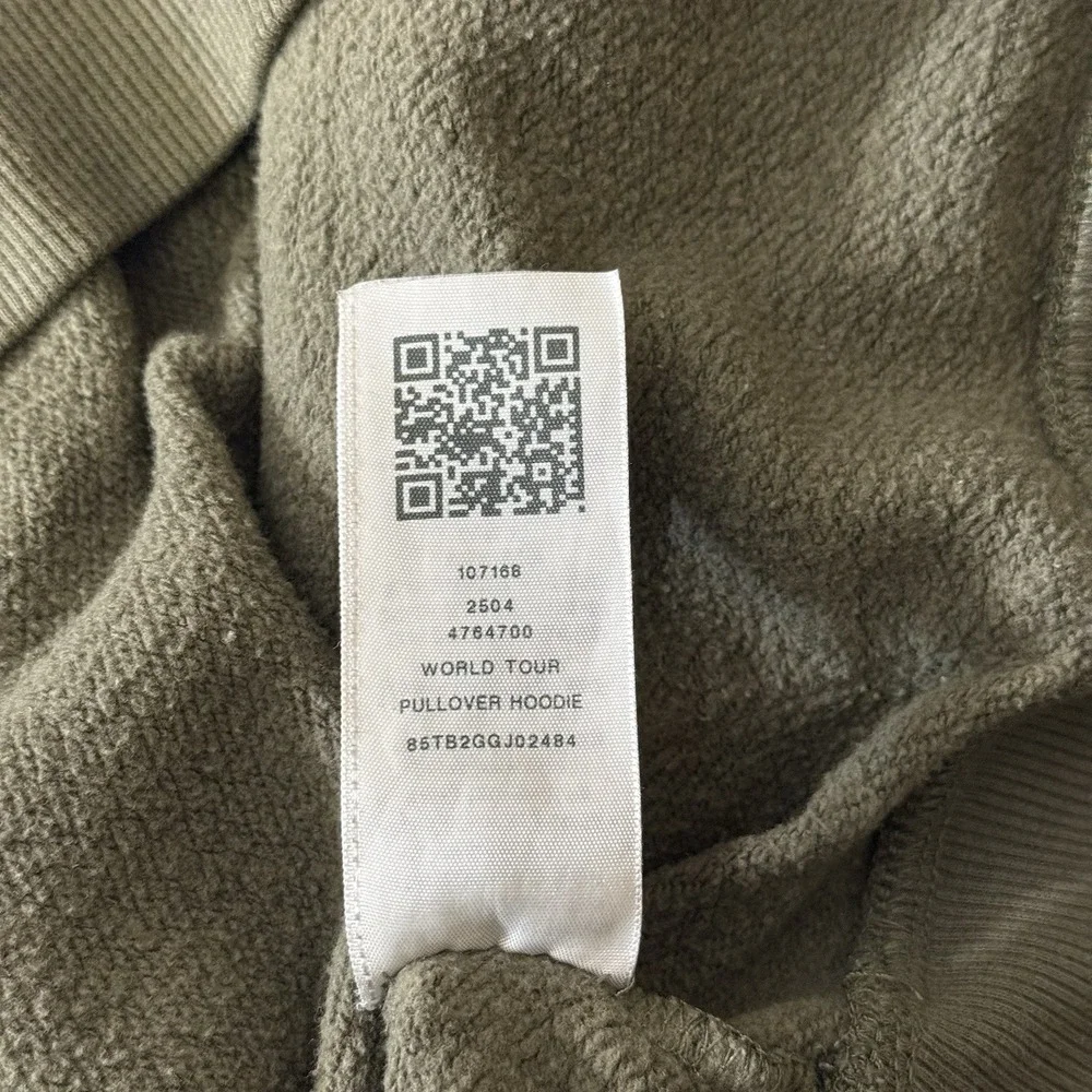 True Religion‎ World Tour Pullover Hoodie Olive Green Graphic Sweatshirt M